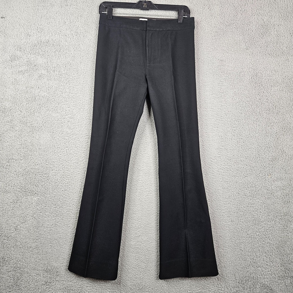 DEREK LAM IO CROSBY Women's Black Straight Leg Trousers Size 4